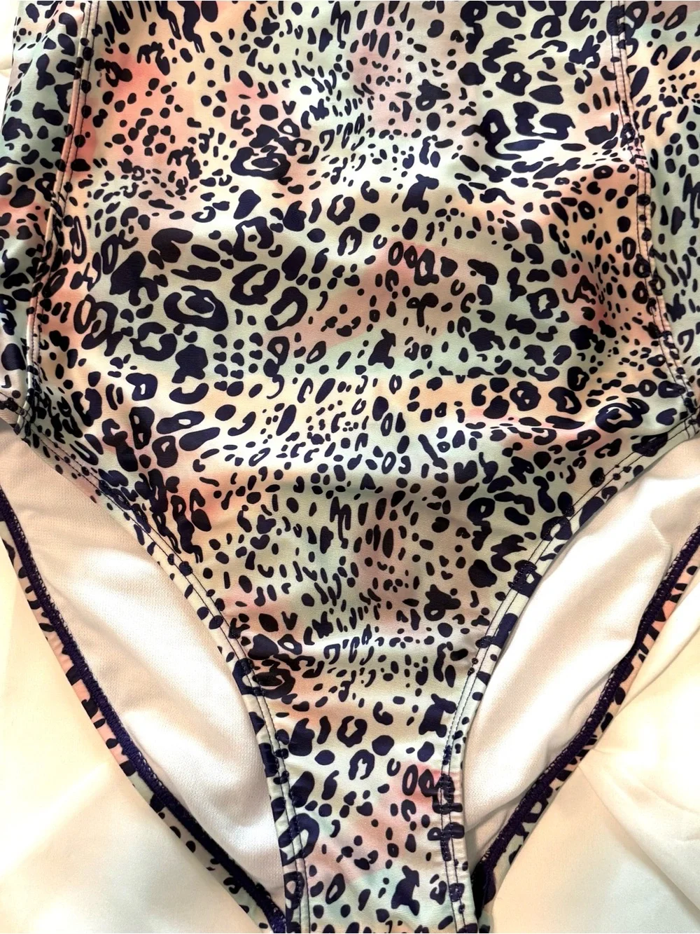 Nicole Miller Studio Multicolor Leopard Print Swimsuit, Women’s size S NWOT